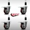 Service Caster 3.5'' SS Maroon Poly Swivel 1-3/8'' Expanding Stem Caster Set Total Lock Brake, 4PK SCC-SSEXTTL20S3514-PPUB-MRN-138-4 - alternate 3